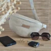 Sac banane naturel raphia sur le site Johanna Créations