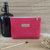 Trousse triangle en velours côtelé rouge 2 Trousse triangle en velours côtelé rouge sur le site Johanna Créations