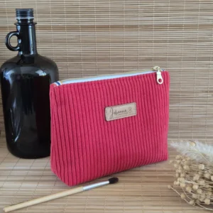 Trousse triangle en velours côtelé rouge Trousse triangle - Rouge tomate